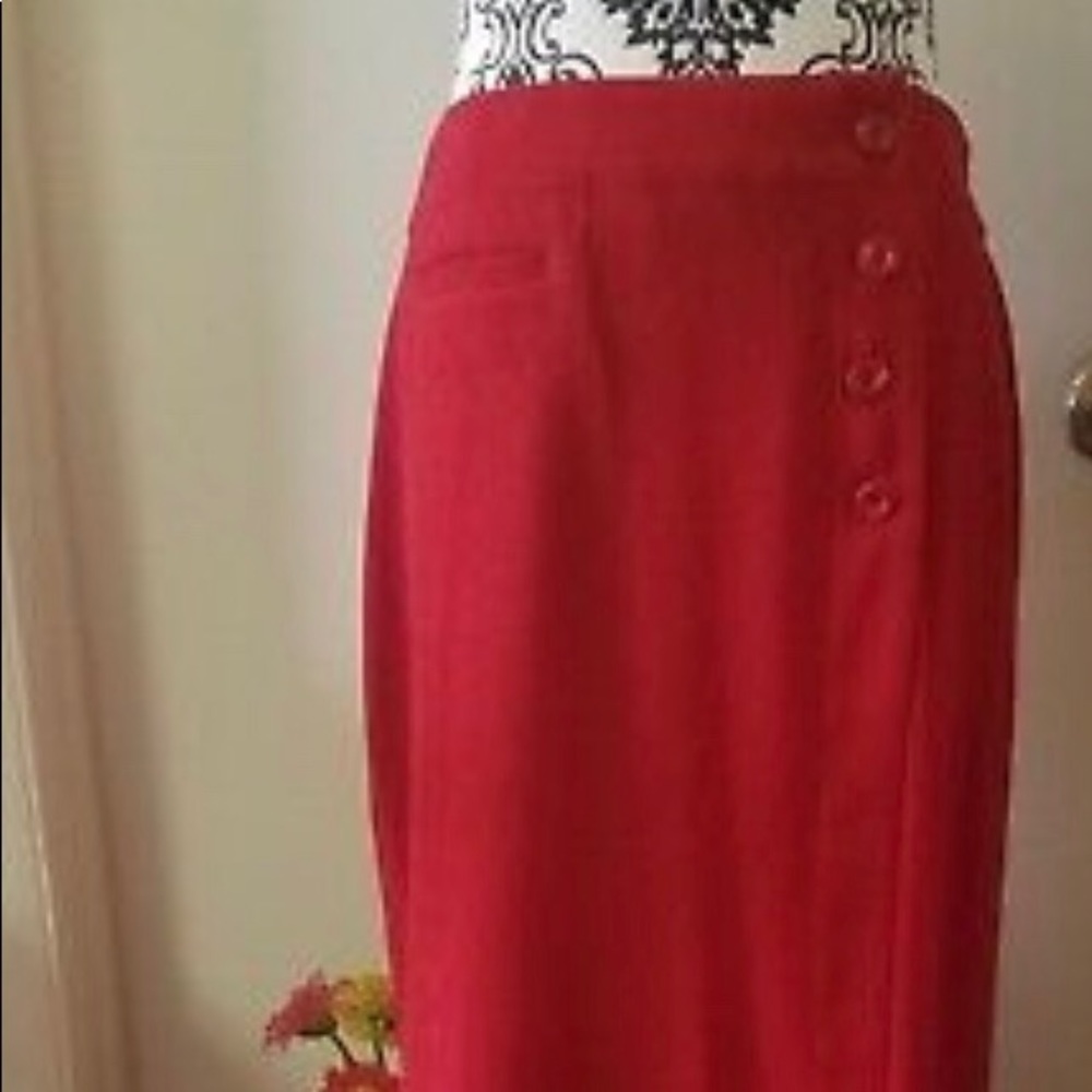 Christopher and banks Red skirt maxi stretch